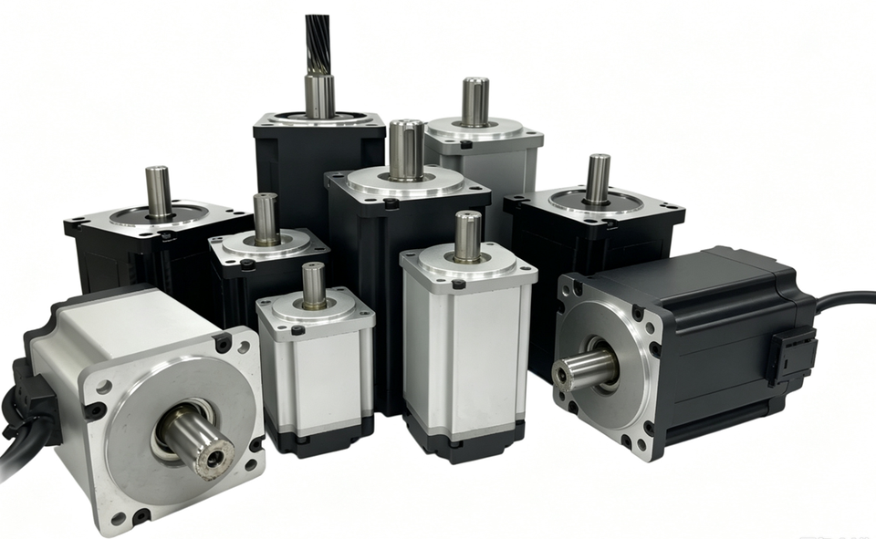 Servo motor outlines by power step